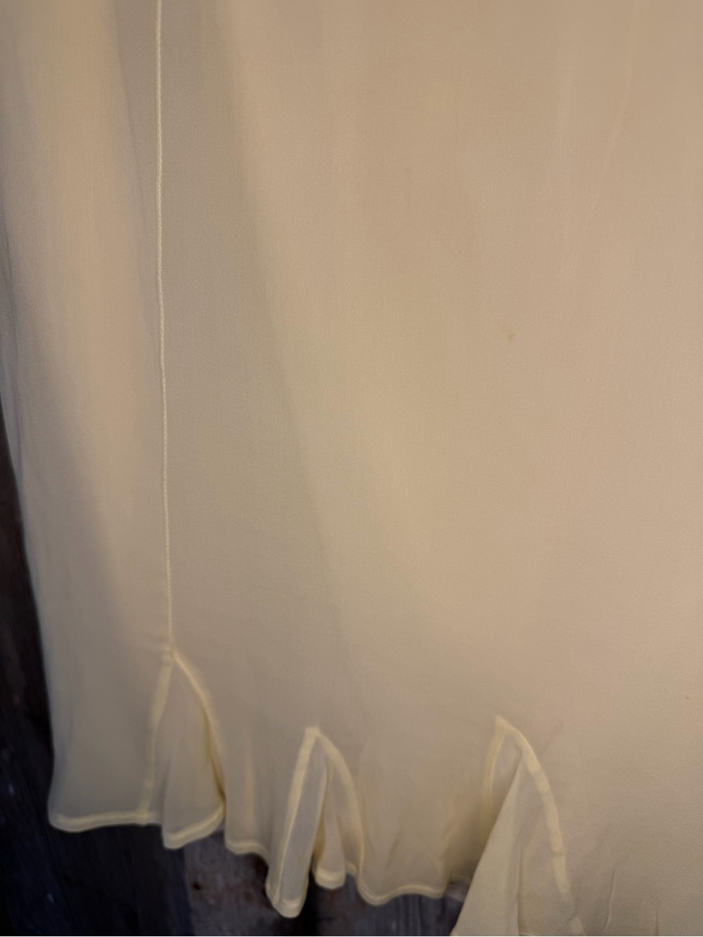 Jil Sander Silk Skirt Italy Pale Yellow Y2K Minimalist Luxe Midi Size 38/Small - Picture 10 of 16